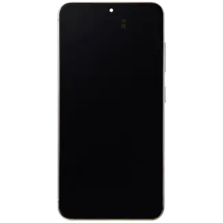 OLED Display mit Rahmen für Samsung Galaxy S23 5G (US & International) (Aftermarket Plus) (Cream)