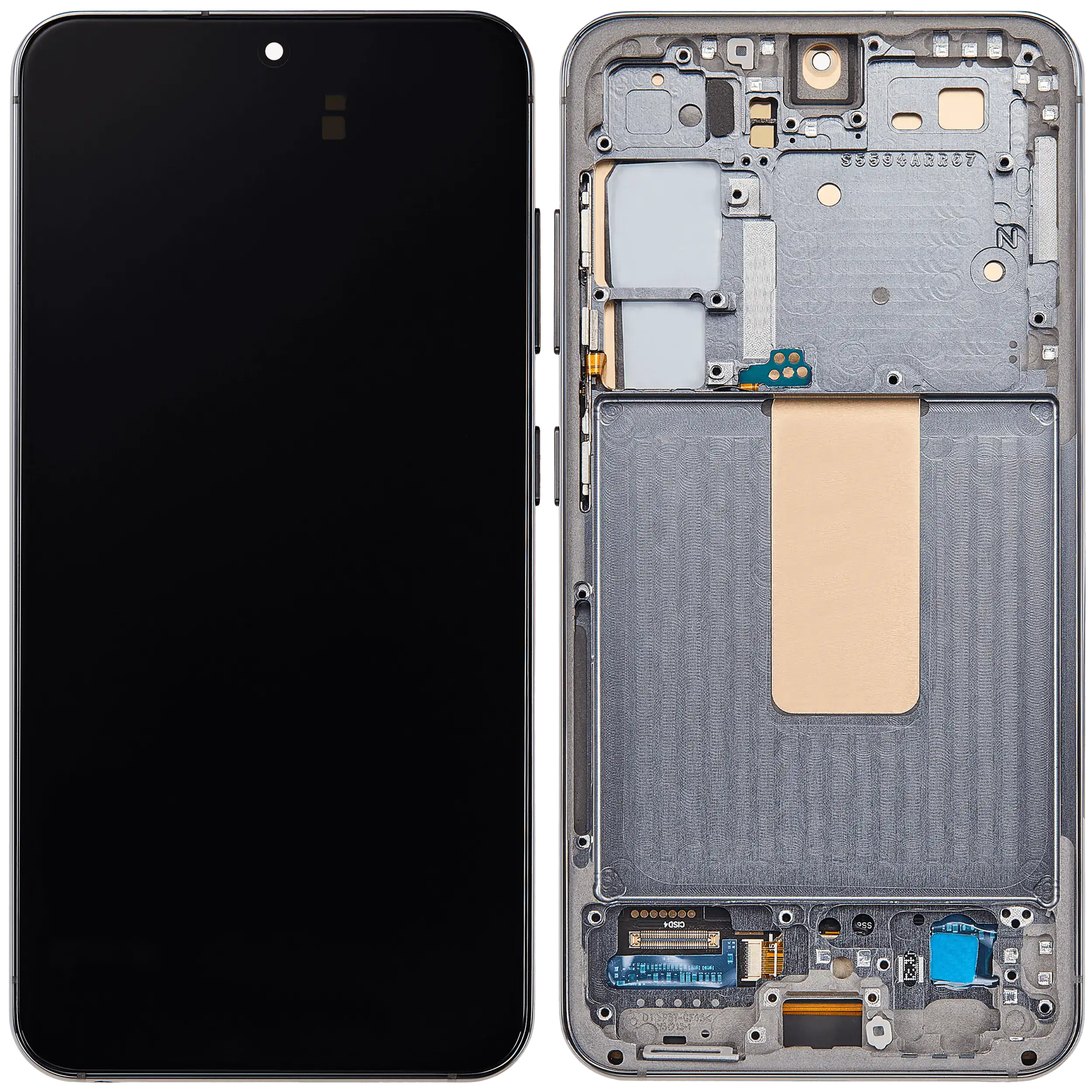 OLED Display mit Rahmen für Samsung Galaxy S23 5G (US & International) (Aftermarket Plus) (Green (Grün)) – Bild 2