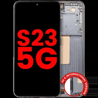OLED Display mit Rahmen für Samsung Galaxy S23 5G (US & International) (Aftermarket Plus) (Green (Grün))