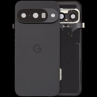 Rückdeckel Gehäuse mit Kleinteilen vormontiert für Google Pixel 10 (ausgebautes Originalteil: Grade A) (Obsidian)