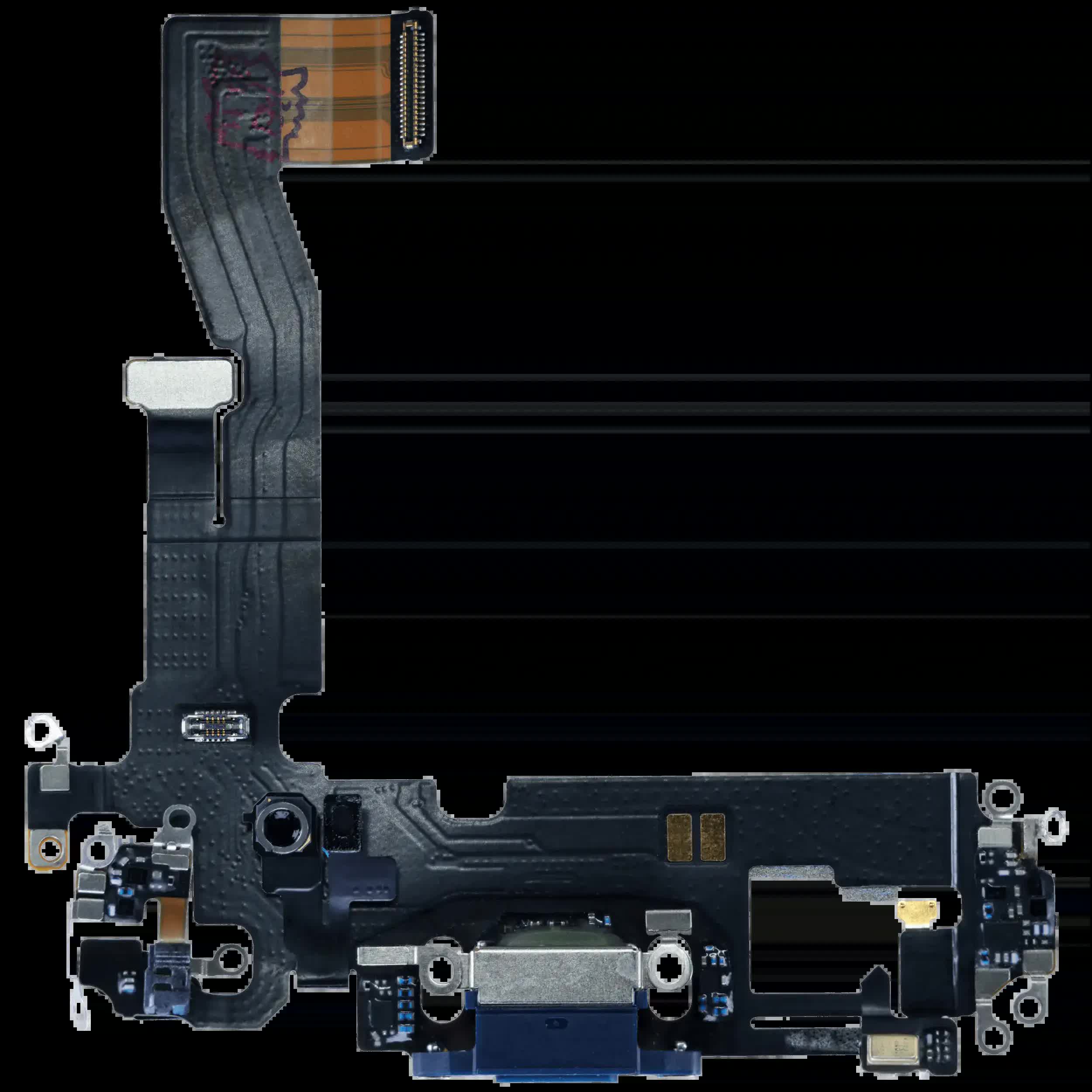 Ladebuchse Flexkabel für iPhone 12 (ausgebautes Originalteil) (Blue (Blau))
