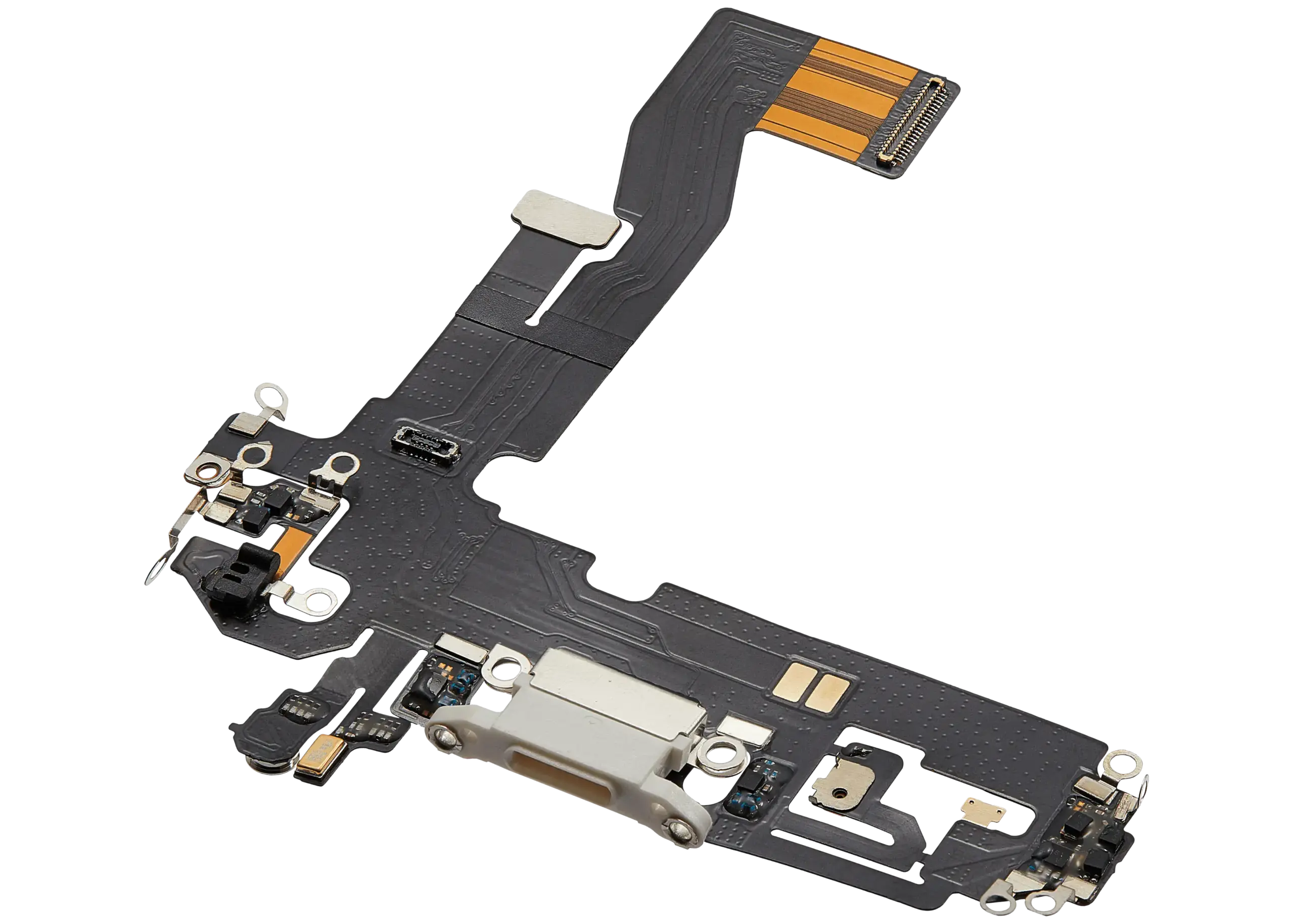 Ladebuchse Flexkabel für iPhone 12 (Aftermarket Plus) (White (Weiß)) – Bild 4