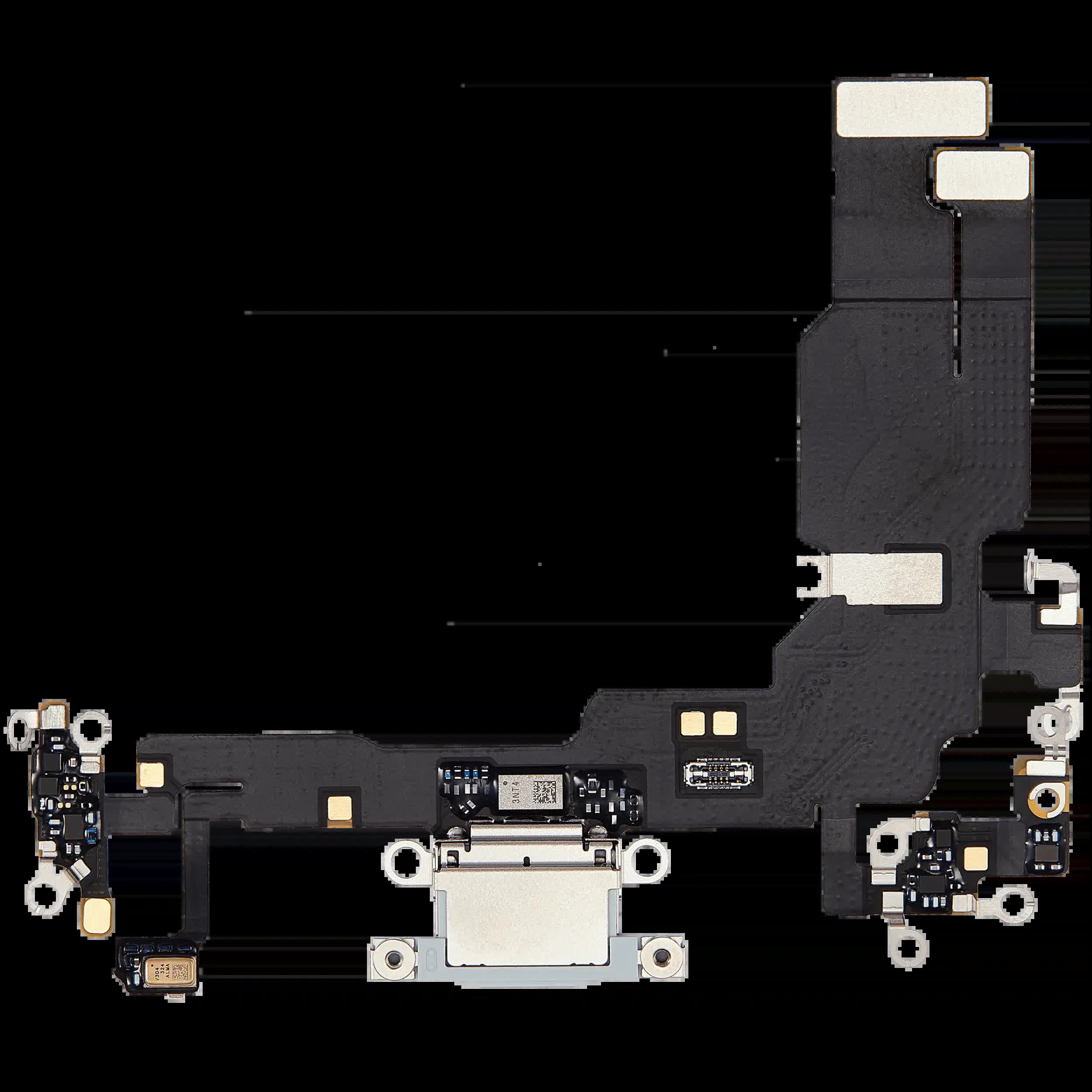 Ladebuchse Flexkabel für iPhone 15 (ausgebautes Originalteil) (Blue (Blau))