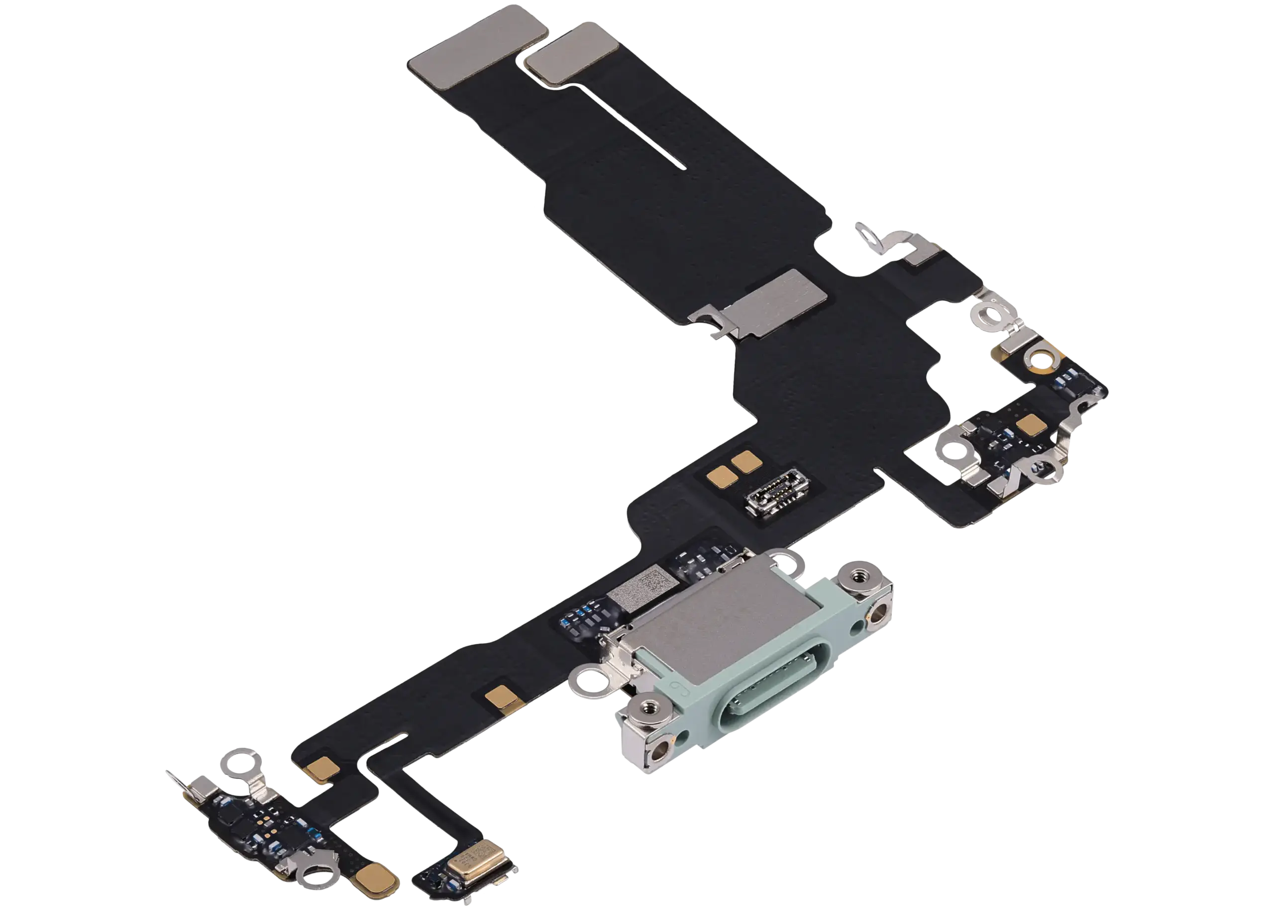Ladebuchse Flexkabel für iPhone 15 (ausgebautes Originalteil) (Green (Grün)) – Bild 4
