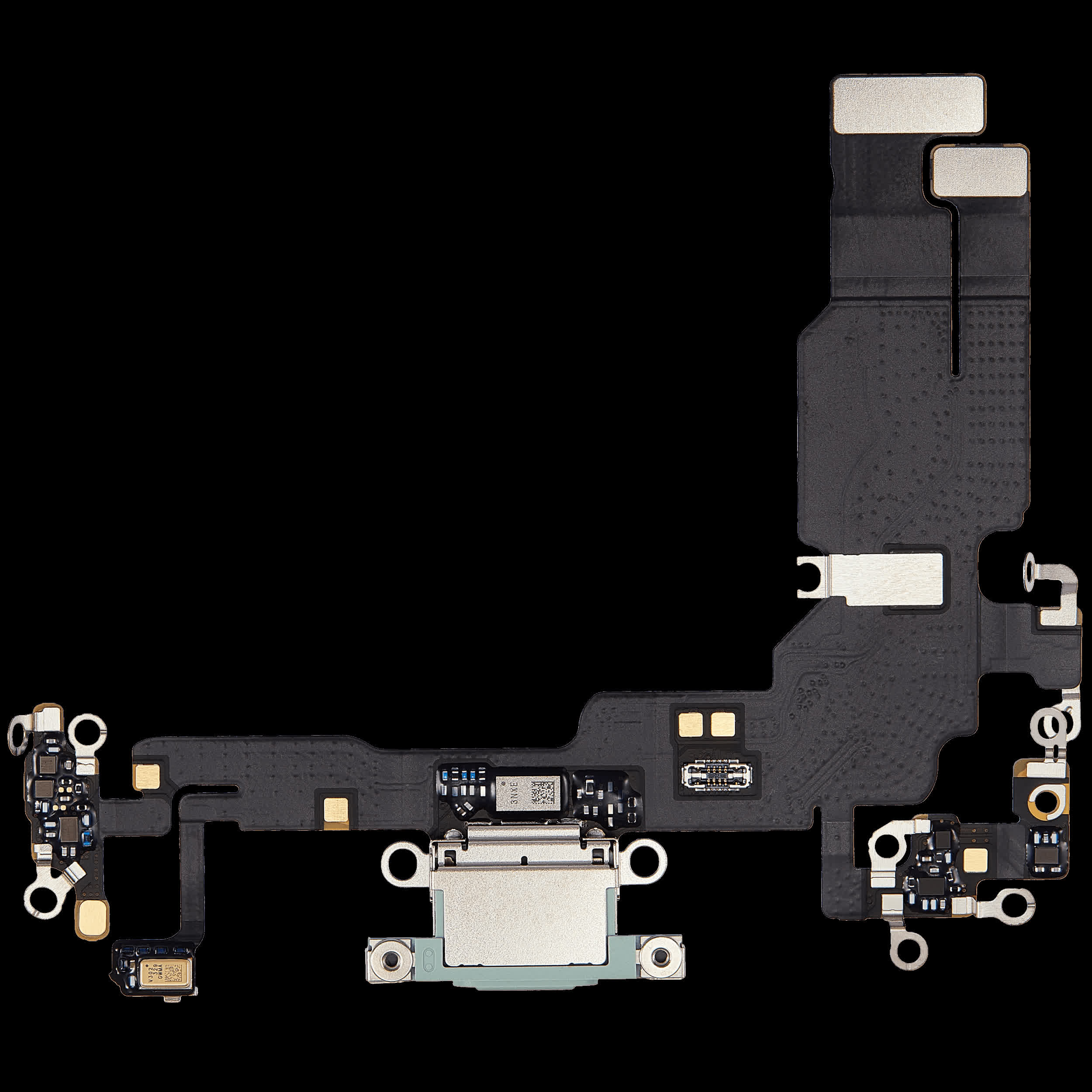 Ladebuchse Flexkabel für iPhone 15 (ausgebautes Originalteil) (Green (Grün))
