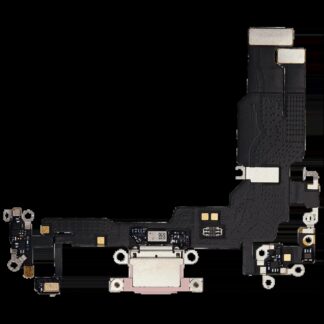 Ladebuchse Flexkabel für iPhone 15 (ausgebautes Originalteil) (Pink (Rosa))
