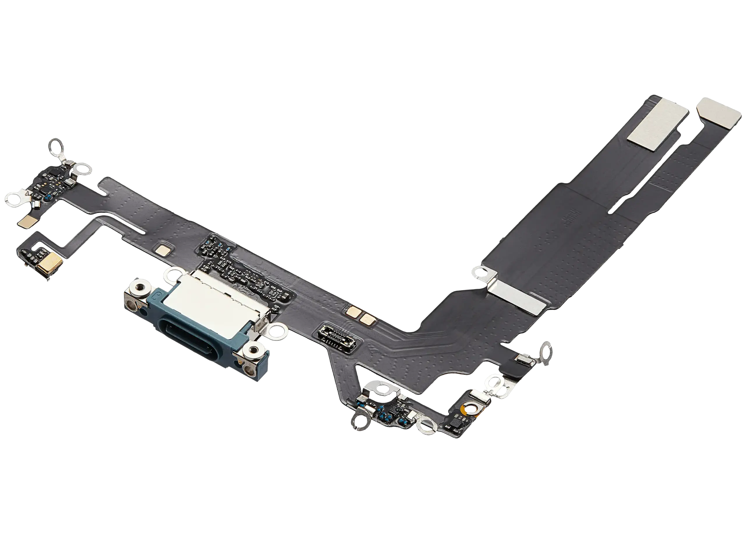Ladebuchse Flexkabel für iPhone 16 (Aftermarket Plus) (Teal) – Bild 4