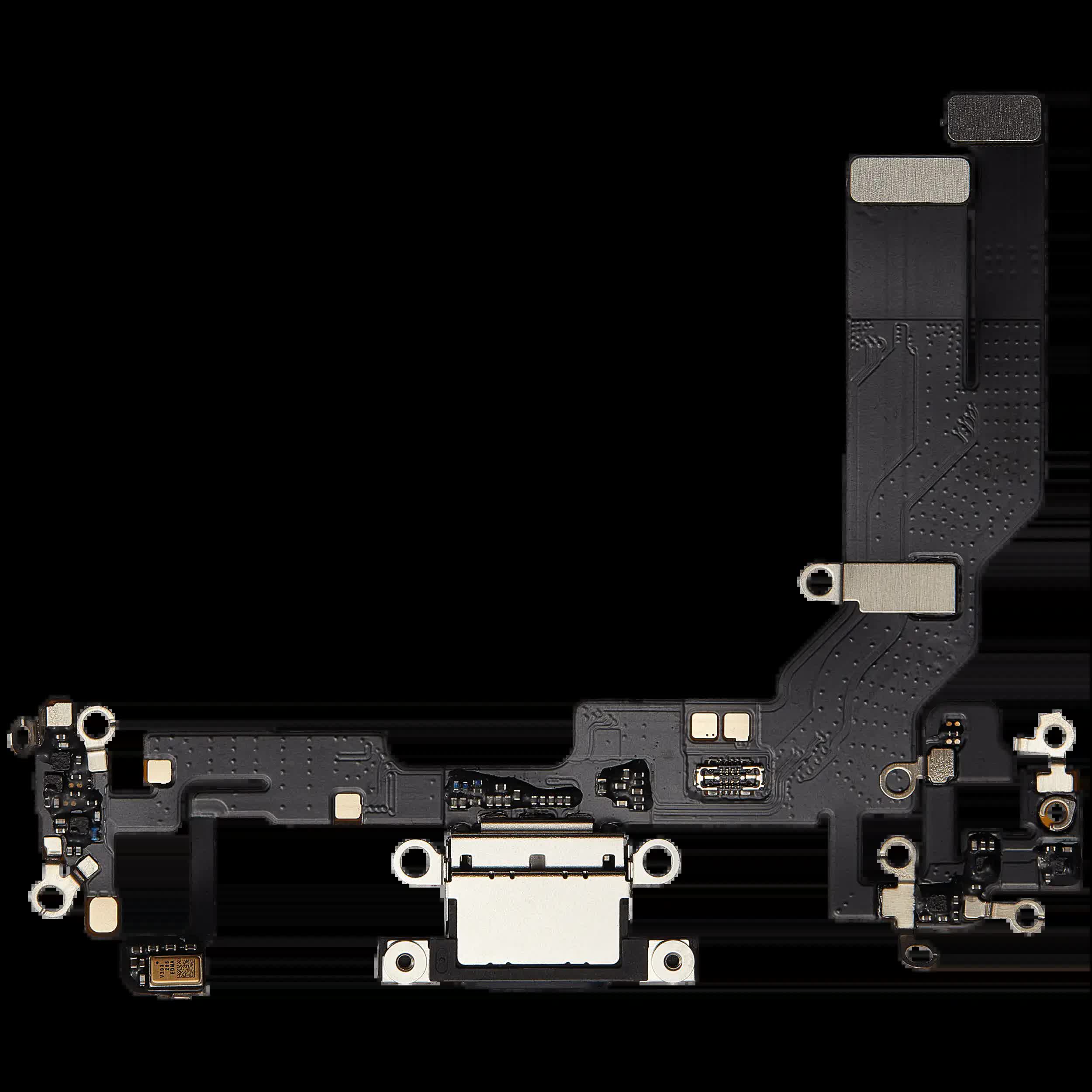 Ladebuchse Flexkabel für iPhone 16e / 17e (Aftermarket Plus) (Black (Schwarz))