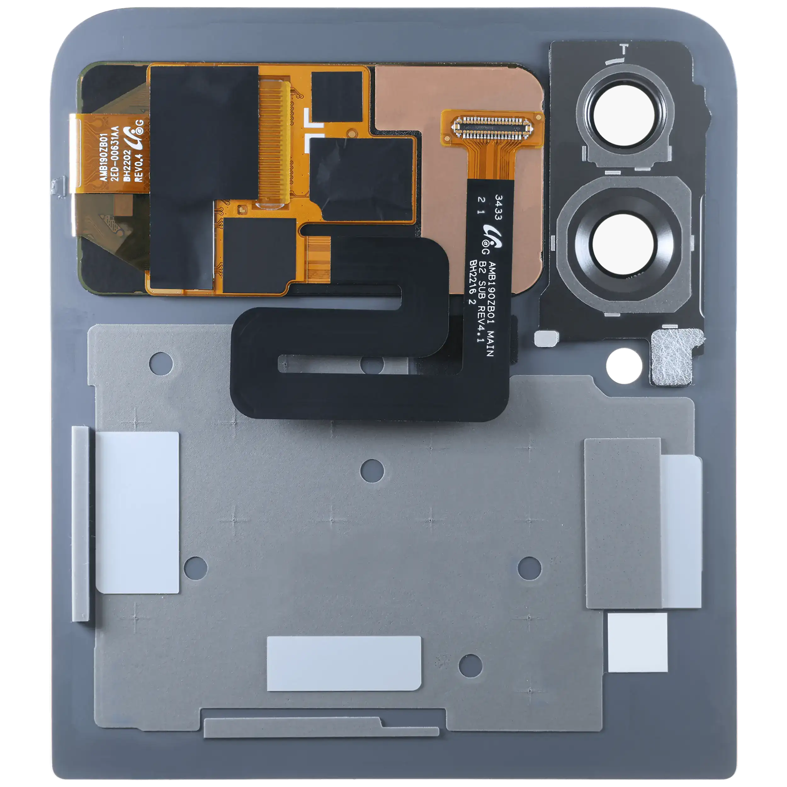 Outer OLED Display für Samsung Galaxy Z Flip 4 5G (ausgebautes Originalteil: Grade A) (Gold) – Bild 3