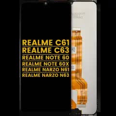 LCD Display ohne Rahmen für Realme C61 / Realme C63 / Realme Note 60 / Realme Note 60x / Realme Narzo N61 / Realme Narzo N63 (professionell aufgearbeitet)