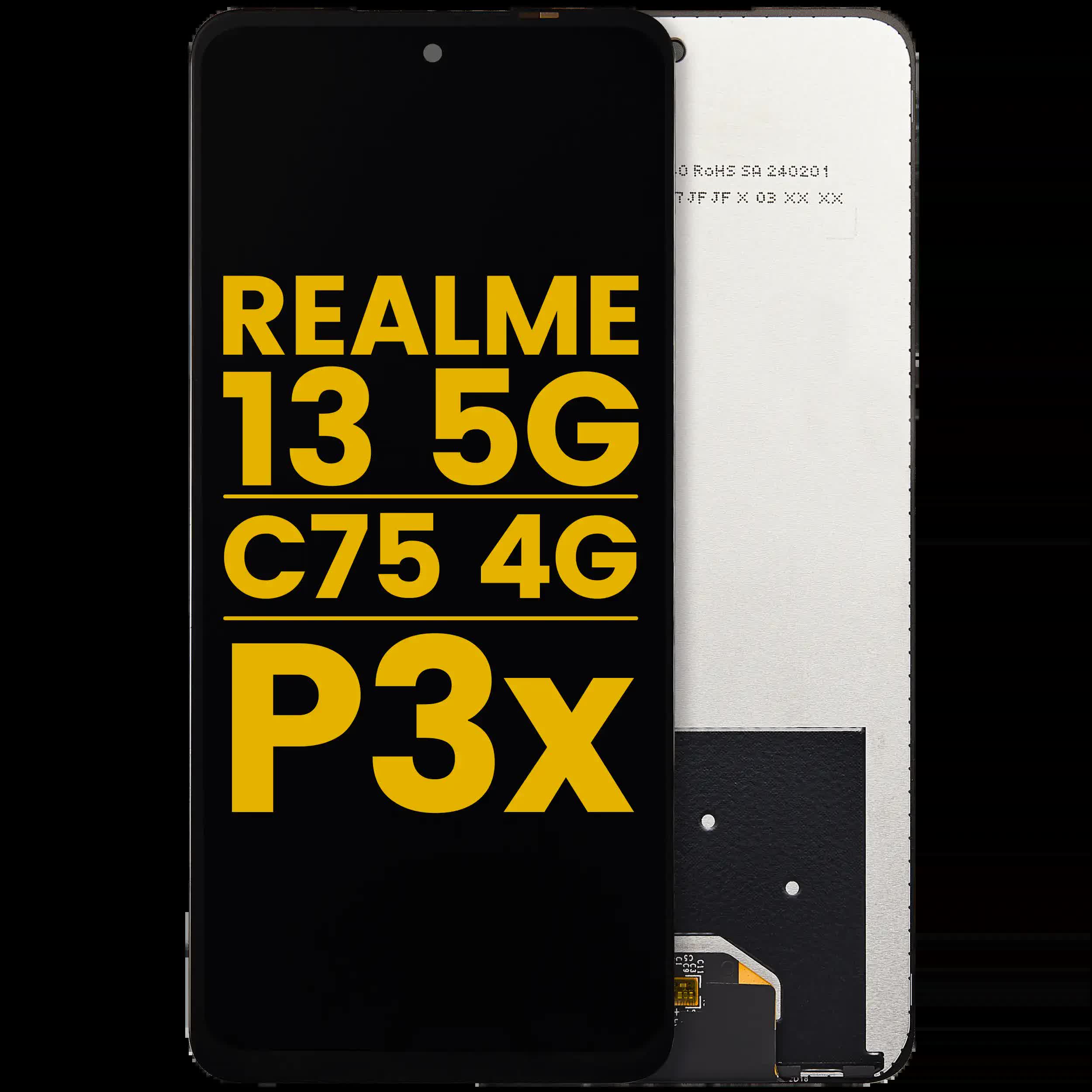 LCD Display ohne Rahmen für Realme 13 5G / P3x (professionell aufgearbeitet)