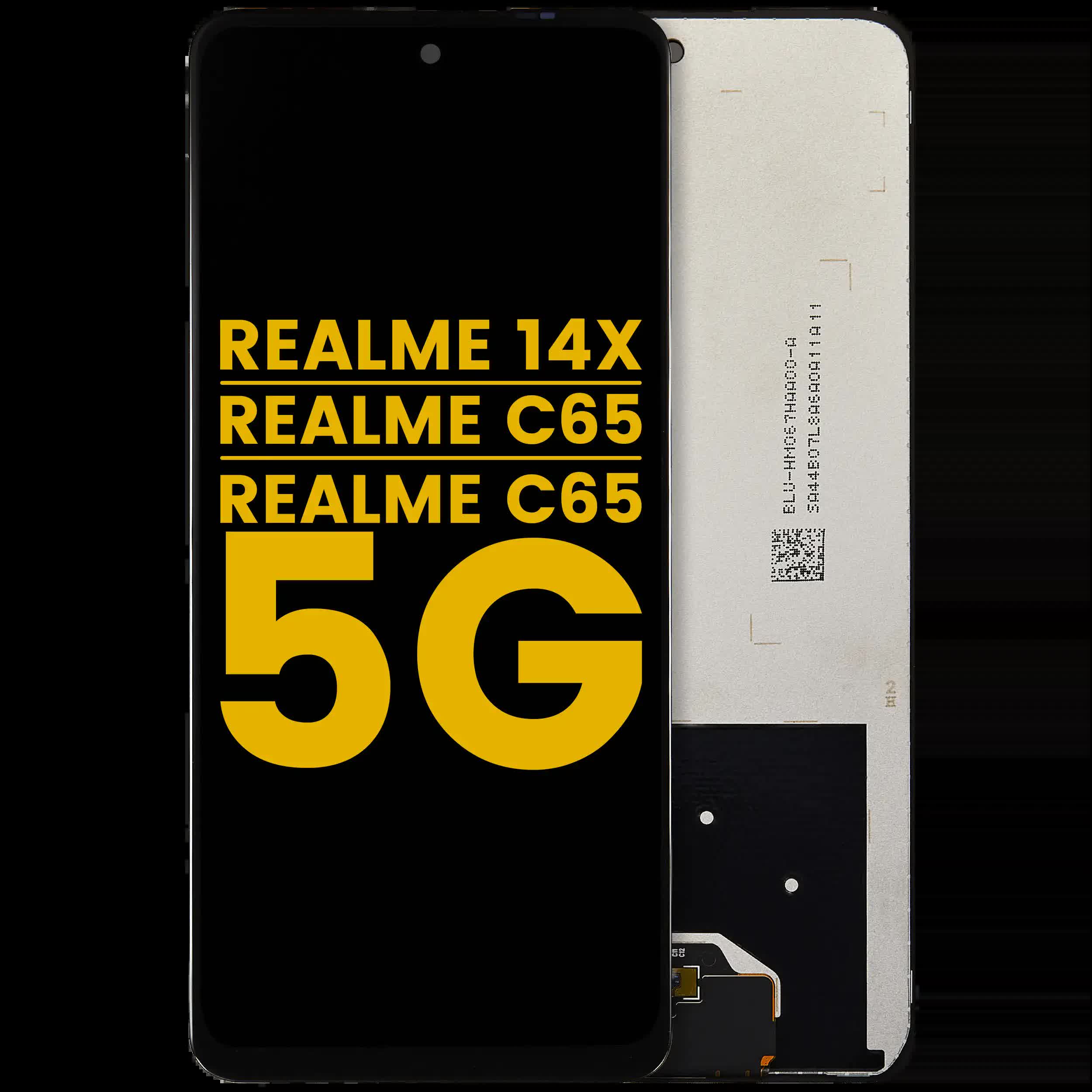 LCD Display ohne Rahmen für Realme C65 / Realme C65 5G / Realme 14x (professionell aufgearbeitet)