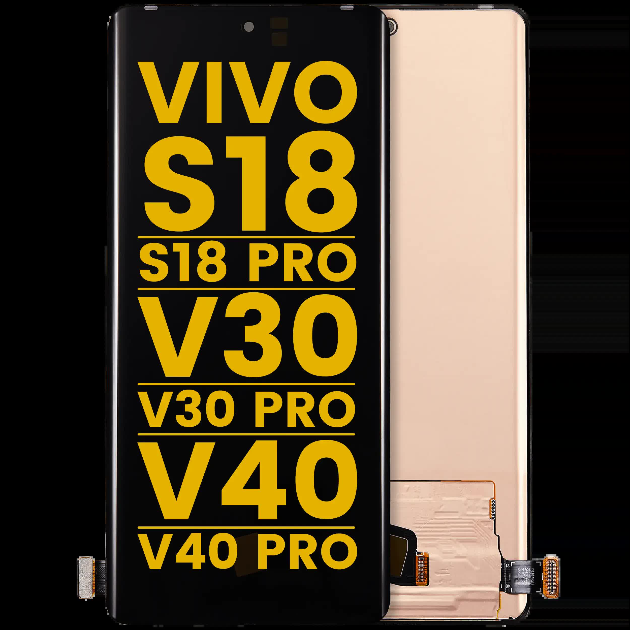 OLED Display ohne Rahmen für Vivo S18 / S18 Pro / S19 Pro / V30 / V30 Pro / V40 / V40 Pro (professionell aufgearbeitet)