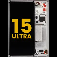 OLED Display mit Rahmen für Xiaomi 15 Ultra (professionell aufgearbeitet) (White (Weiß))