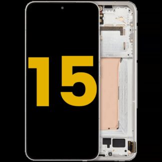 OLED Display mit Rahmen für Xiaomi 15 (professionell aufgearbeitet) (White (Weiß))