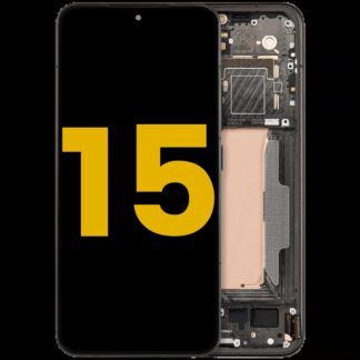 OLED Display mit Rahmen für Xiaomi 15 (professionell aufgearbeitet) (Black (Schwarz))