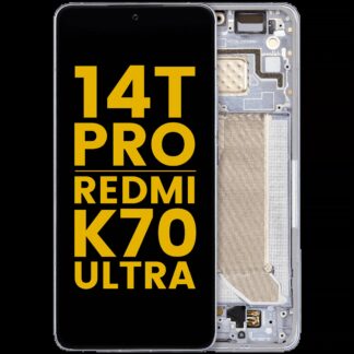 OLED Display mit Rahmen für Xiaomi 14T Pro / Redmi K70 Ultra (professionell aufgearbeitet) (Titan Blue)