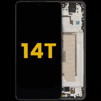 OLED Display mit Rahmen für Xiaomi 14T (professionell aufgearbeitet) (Titan Black)