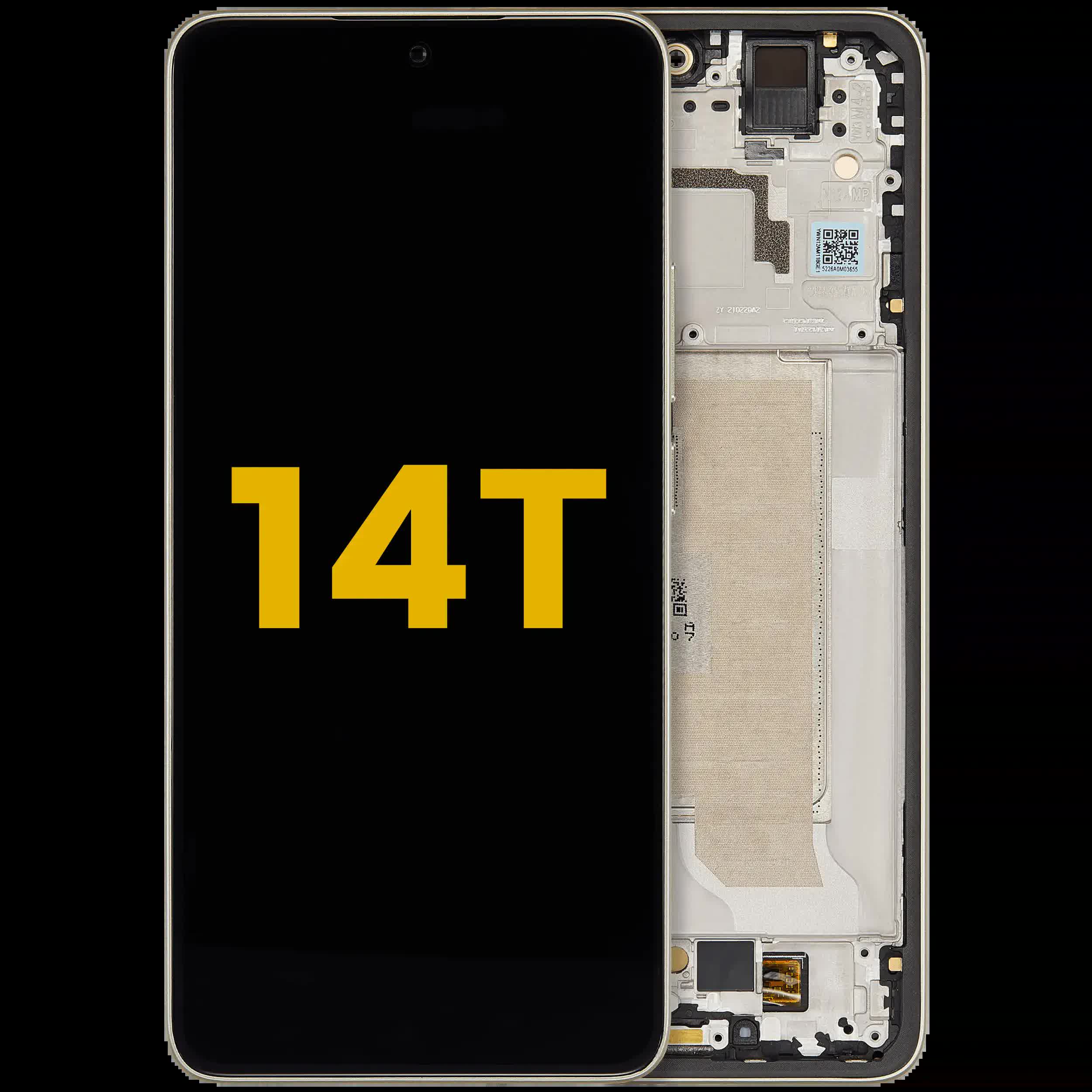 OLED Display mit Rahmen für Xiaomi 14T (professionell aufgearbeitet) (Lemon Green)