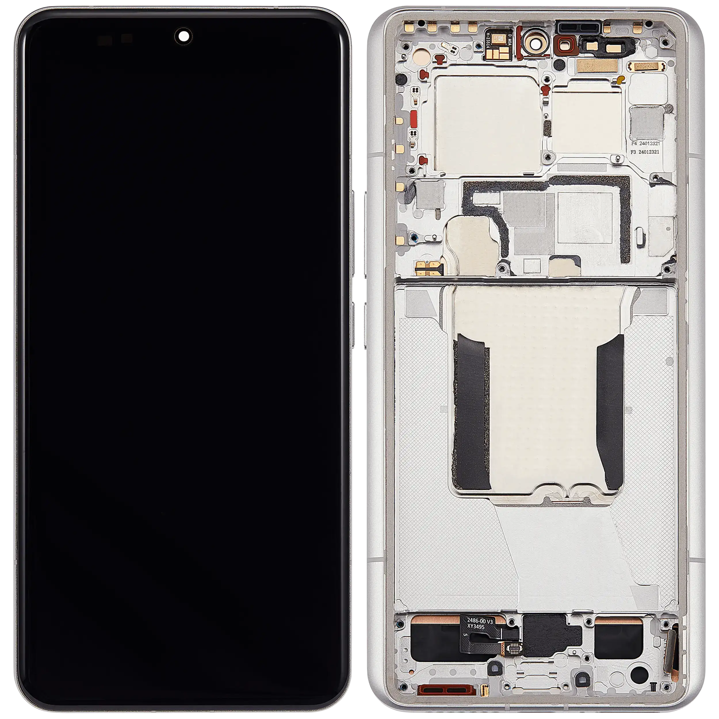 OLED Display mit Rahmen für Xiaomi 14 Ultra (professionell aufgearbeitet) (White (Weiß)) – Bild 2