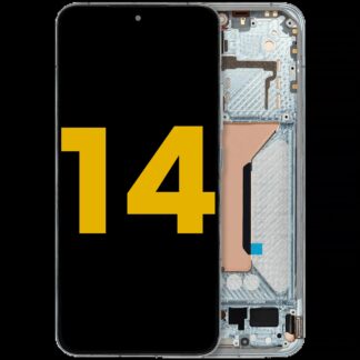 OLED Display mit Rahmen für Xiaomi 14 (professionell aufgearbeitet) (Jade Green)