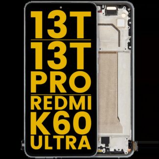 OLED Display mit Rahmen für Xiaomi 13T / 13T Pro / Redmi K60 Ultra (professionell aufgearbeitet) (Meadow Green)