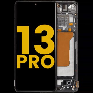 OLED Display mit Rahmen für Xiaomi 13 Pro (professionell aufgearbeitet) (Black (Schwarz))