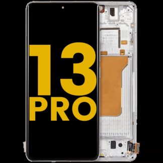 OLED Display mit Rahmen für Xiaomi 13 Pro (professionell aufgearbeitet) (White (Weiß))