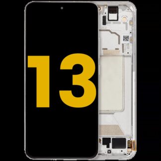 OLED Display mit Rahmen für Xiaomi 13 (professionell aufgearbeitet) (White (Weiß))