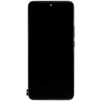 OLED Display mit Rahmen für Xiaomi 12T / 12T Pro / Redmi K50 Ultra (professionell aufgearbeitet) (Black (Schwarz))