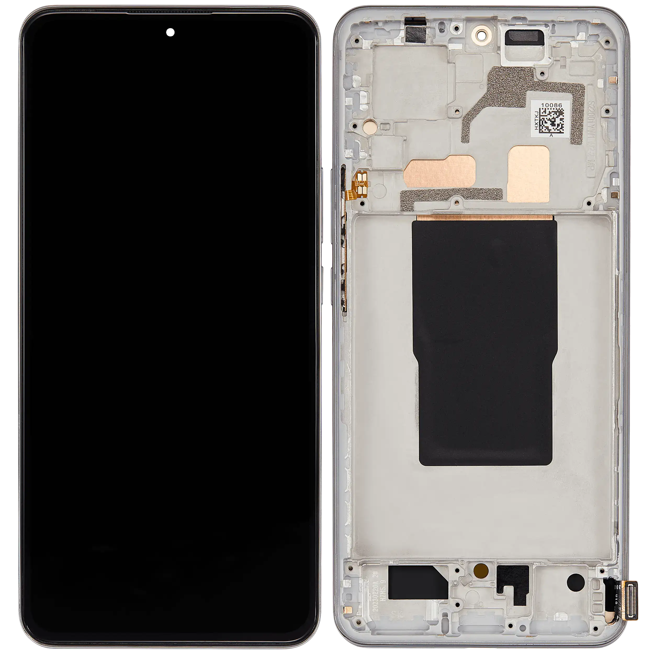 OLED Display mit Rahmen für Xiaomi 12T / 12T Pro / Redmi K50 Ultra (professionell aufgearbeitet) (Silver (Silber)) – Bild 2