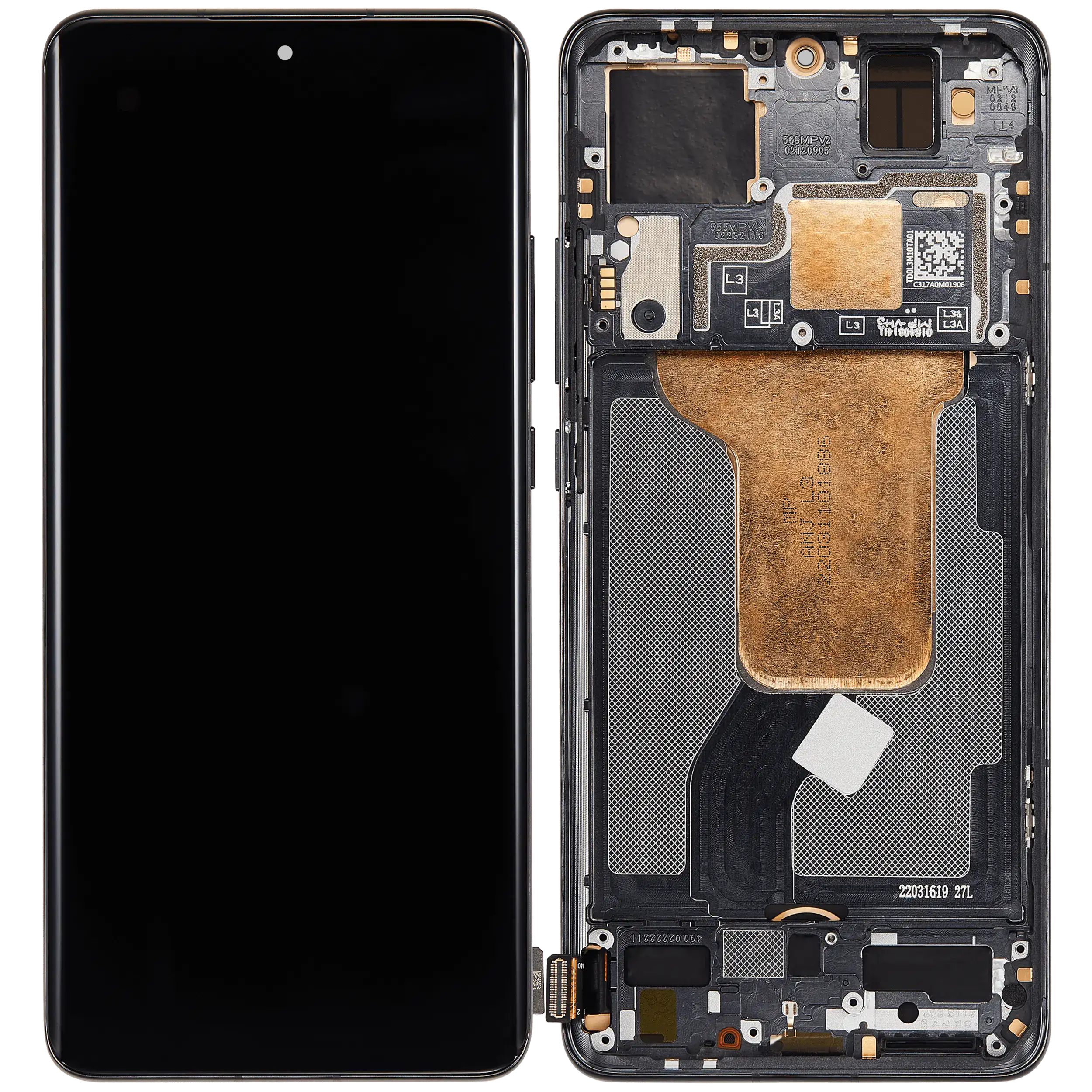OLED Display mit Rahmen für Xiaomi 12 / 12X / 12S (professionell aufgearbeitet) (Gray (Grau)) – Bild 2