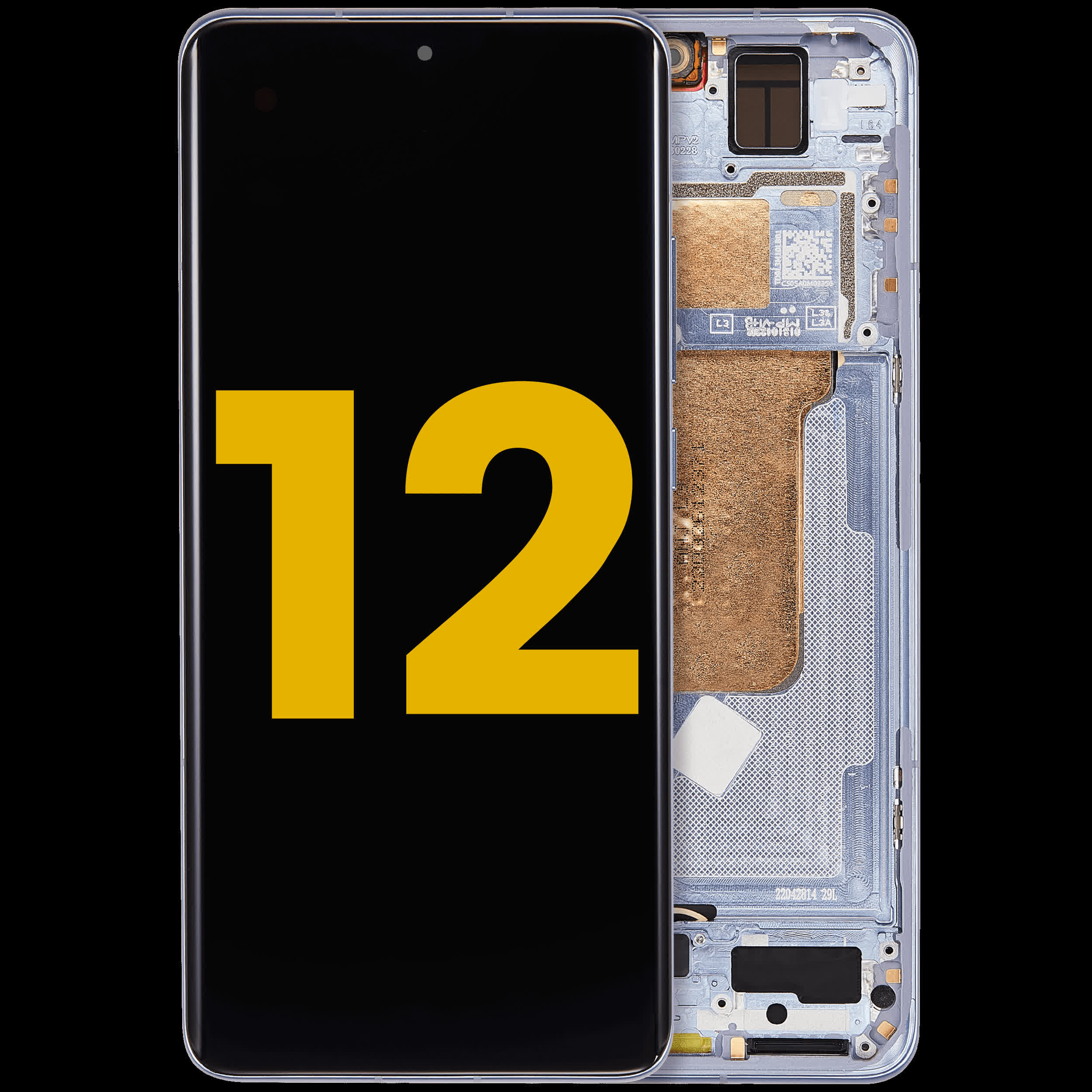 OLED Display mit Rahmen für Xiaomi 12 / 12X / 12S (professionell aufgearbeitet) (Blue (Blau))
