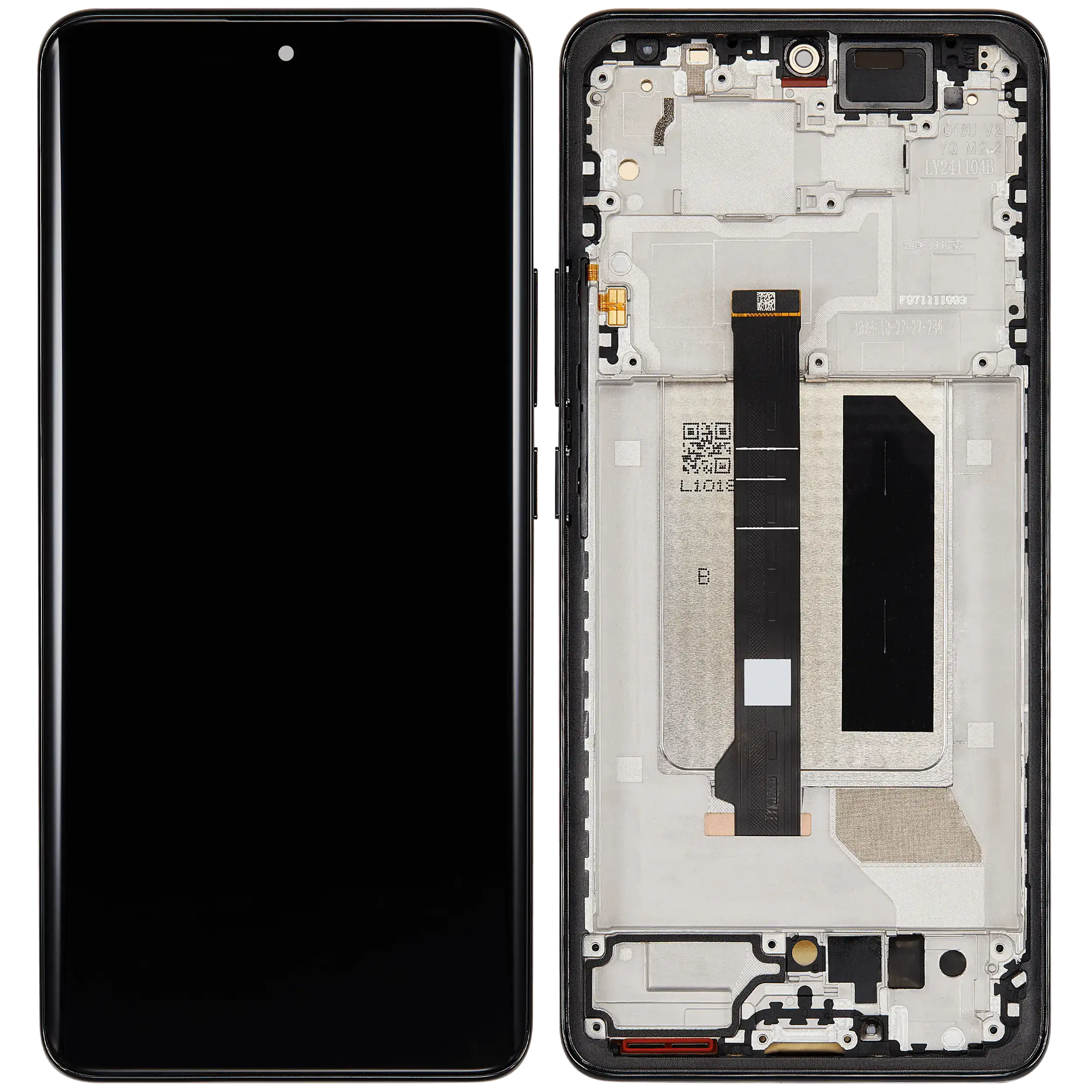 OLED Display mit Rahmen für Xiaomi Redmi Note 14 Pro Plus 5G (professionell aufgearbeitet) (Midnight Black (Schwarz)) – Bild 2