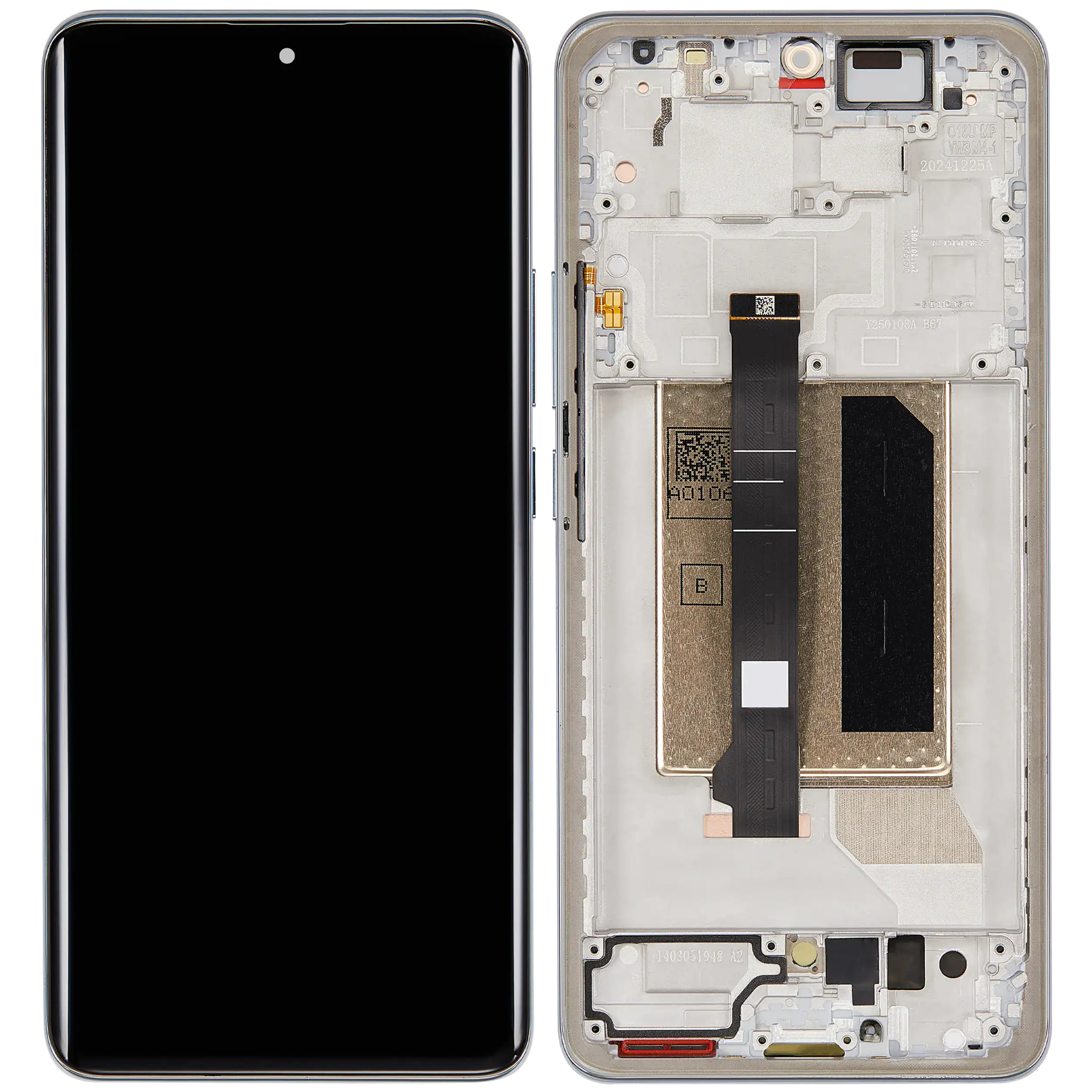 OLED Display mit Rahmen für Xiaomi Redmi Note 14 Pro Plus 5G (professionell aufgearbeitet) (Frost Blue (Blau)) – Bild 2