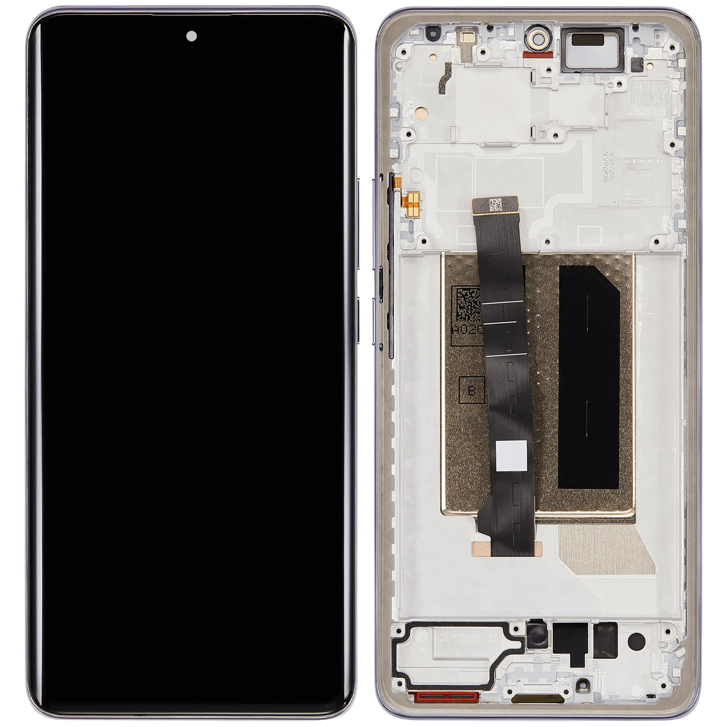 OLED Display mit Rahmen für Xiaomi Redmi Note 14 Pro Plus 5G (professionell aufgearbeitet) (Lavender Purple) – Bild 2