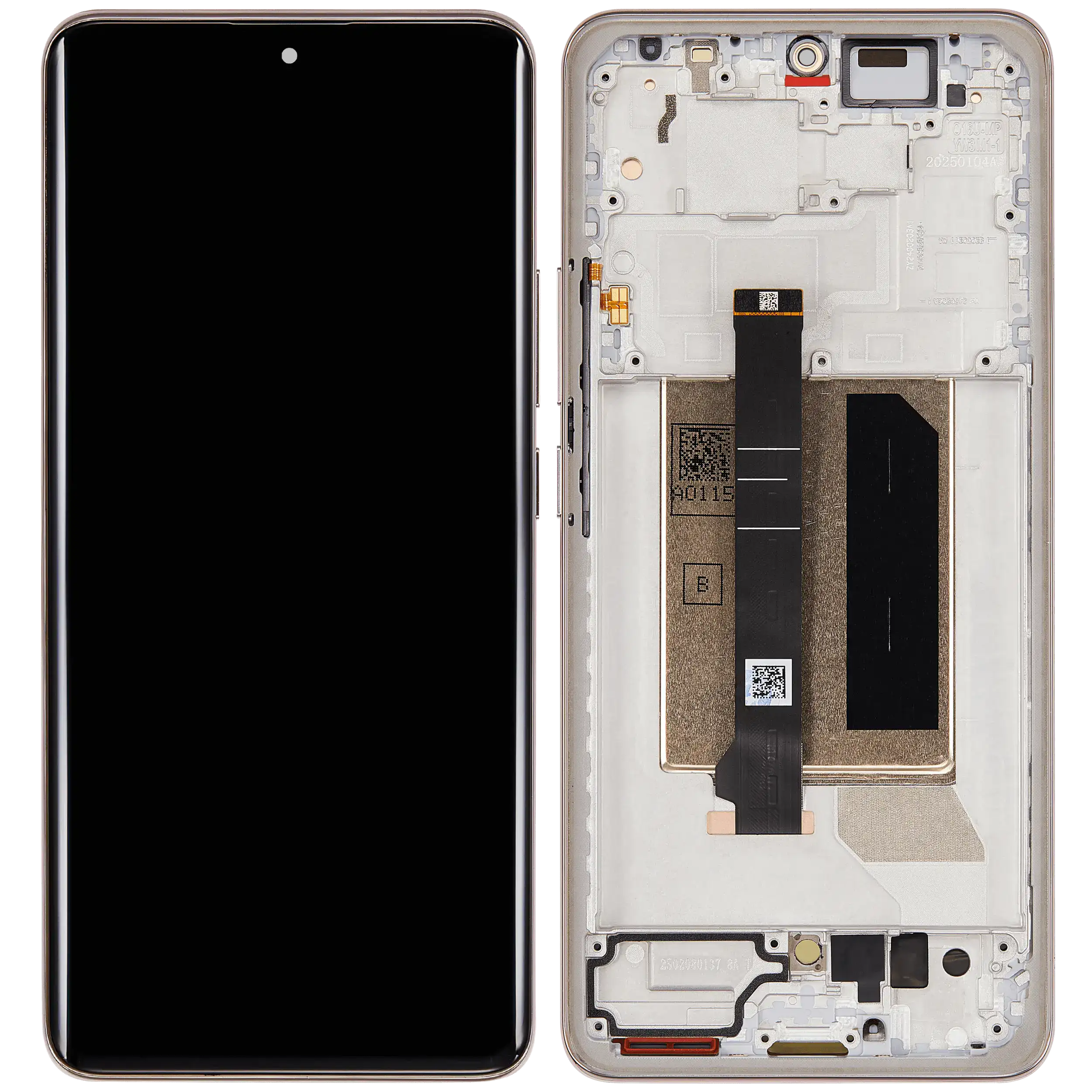 OLED Display mit Rahmen für Xiaomi Redmi Note 14 Pro Plus 5G (professionell aufgearbeitet) (Sand Gold) – Bild 2