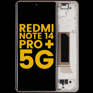 OLED Display mit Rahmen für Xiaomi Redmi Note 14 Pro Plus 5G (professionell aufgearbeitet) (Sand Gold)