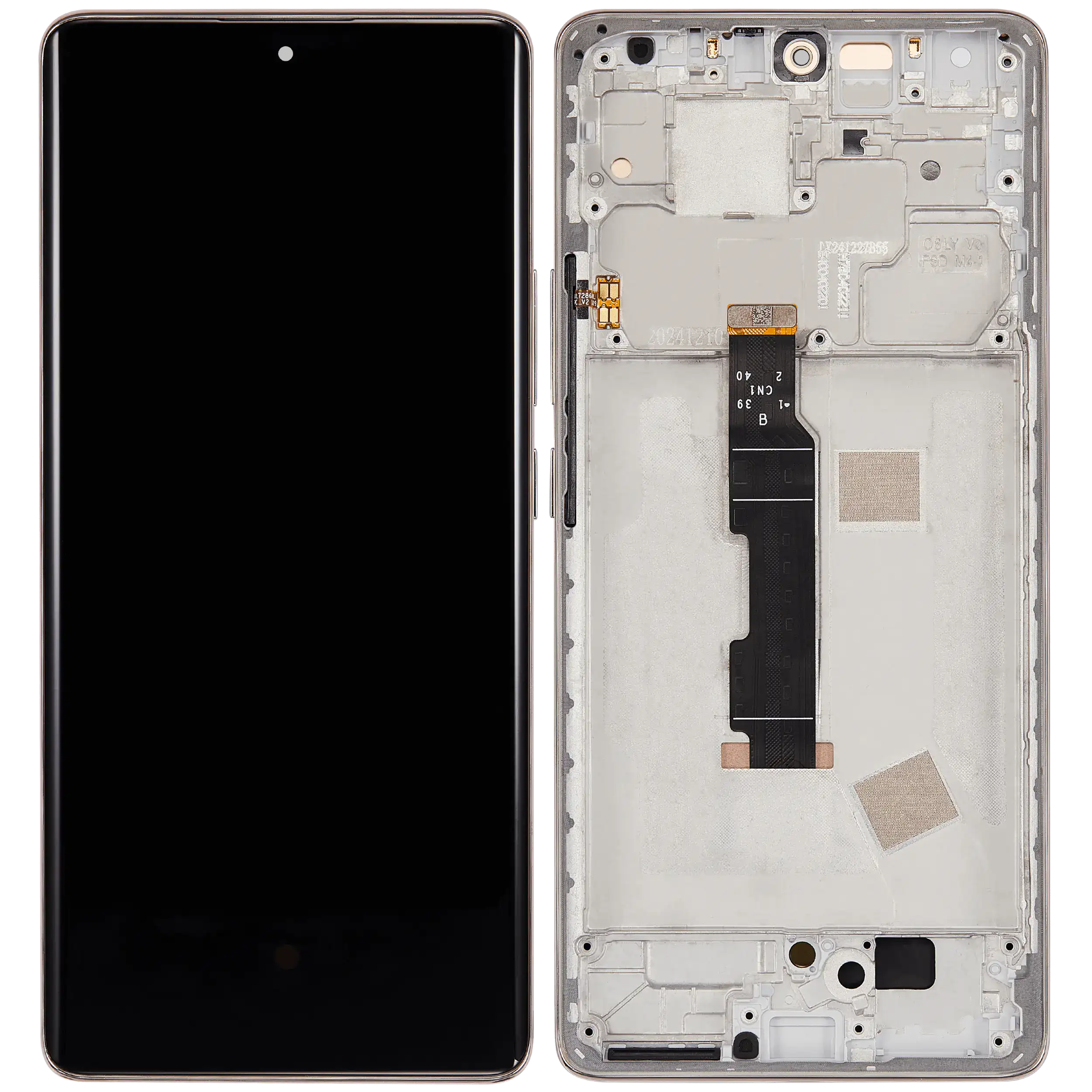 OLED Display mit Rahmen für Xiaomi Redmi Note 14 Pro 4G (professionell aufgearbeitet) (Sand Gold) – Bild 2