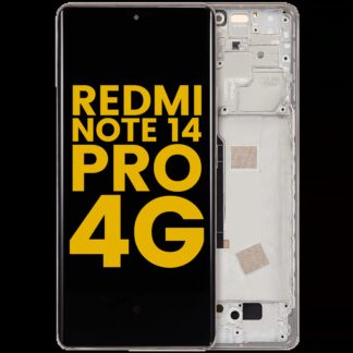 OLED Display mit Rahmen für Xiaomi Redmi Note 14 Pro 4G (professionell aufgearbeitet) (Sand Gold)