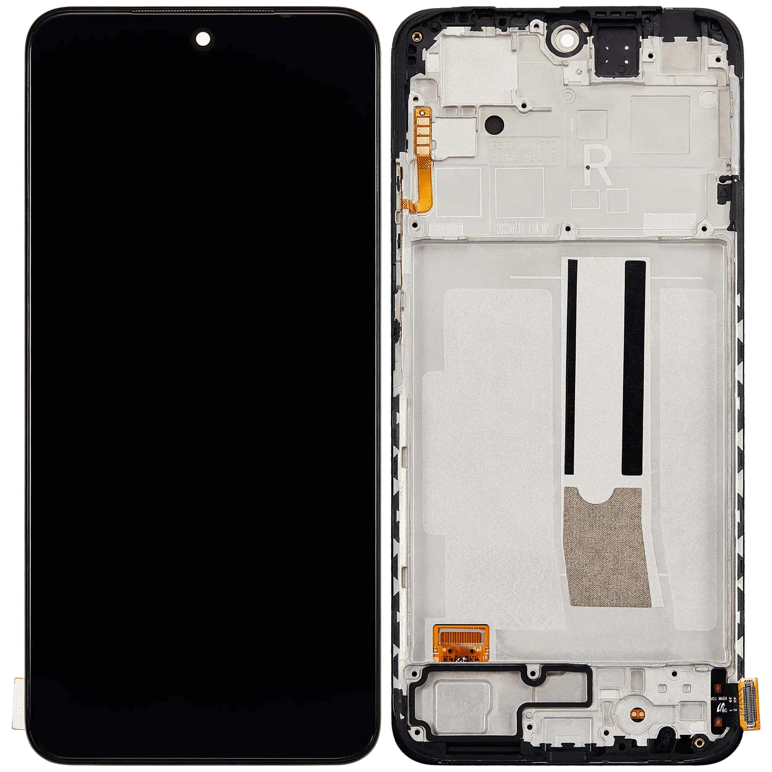 OLED Display mit Rahmen für Xiaomi Redmi Note 12S (professionell aufgearbeitet)(Black (Schwarz)) – Bild 2