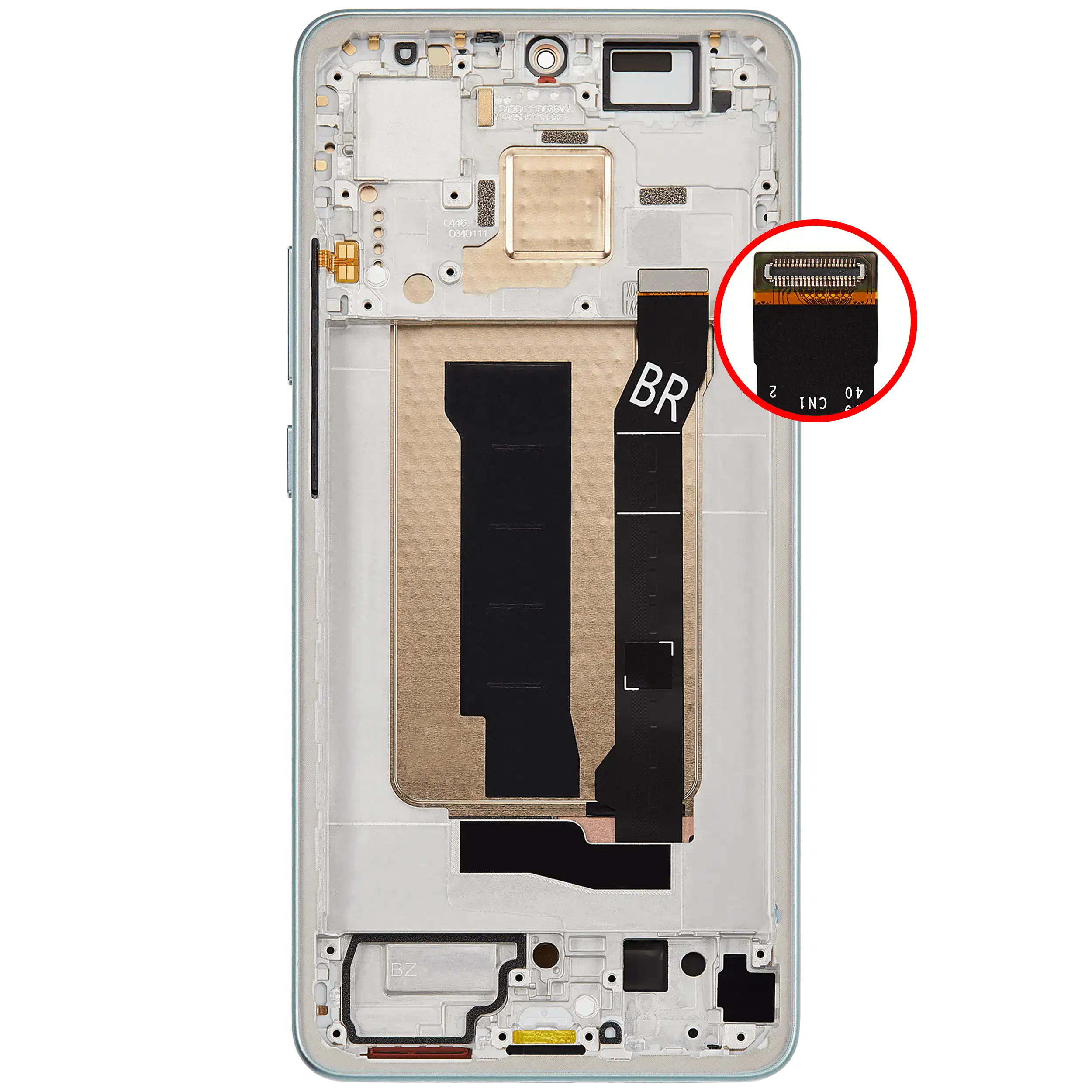 OLED Display mit Rahmen für Xiaomi Redmi Turbo 4 / Xiaomi Poco X7 Pro (professionell aufgearbeitet) (Green (Grün)) – Bild 4