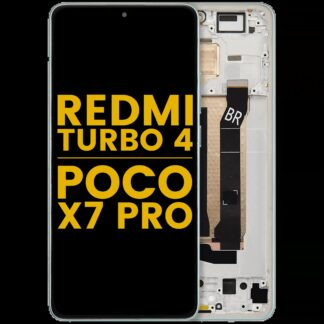 OLED Display mit Rahmen für Xiaomi Redmi Turbo 4 / Xiaomi Poco X7 Pro (professionell aufgearbeitet) (Green (Grün))