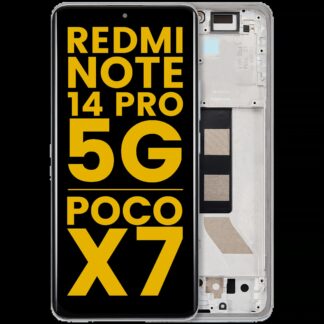 OLED Display mit Rahmen für Xiaomi Redmi Note 14 Pro 5G / Xiaomi Poco X7 (professionell aufgearbeitet) (Green (Grün))