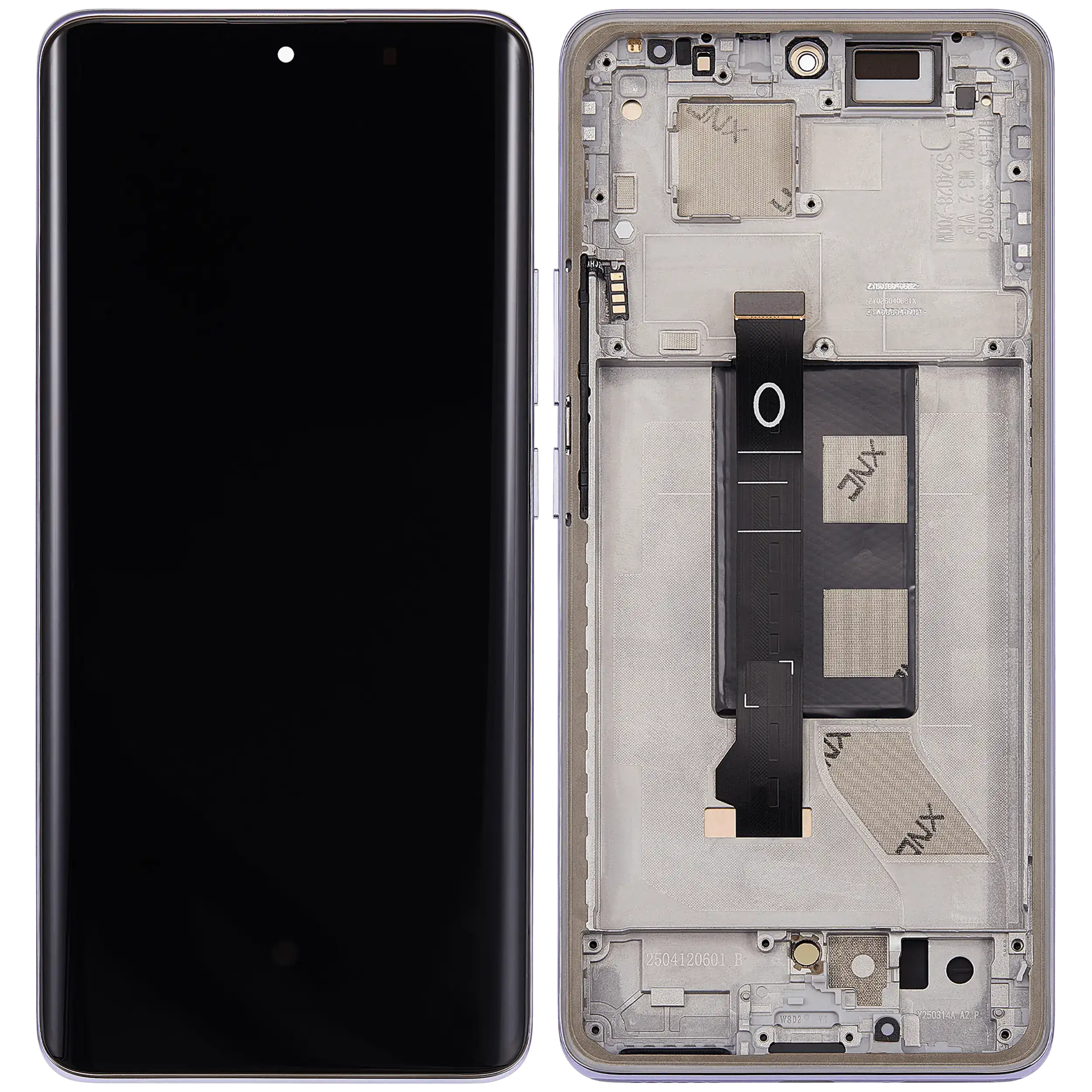 OLED Display mit Rahmen für Xiaomi Redmi Note 14 Pro 5G (professionell aufgearbeitet) (Lavender Purple) – Bild 2