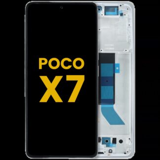 OLED Display mit Rahmen für Xiaomi Poco X7 (professionell aufgearbeitet) (Silver (Silber))