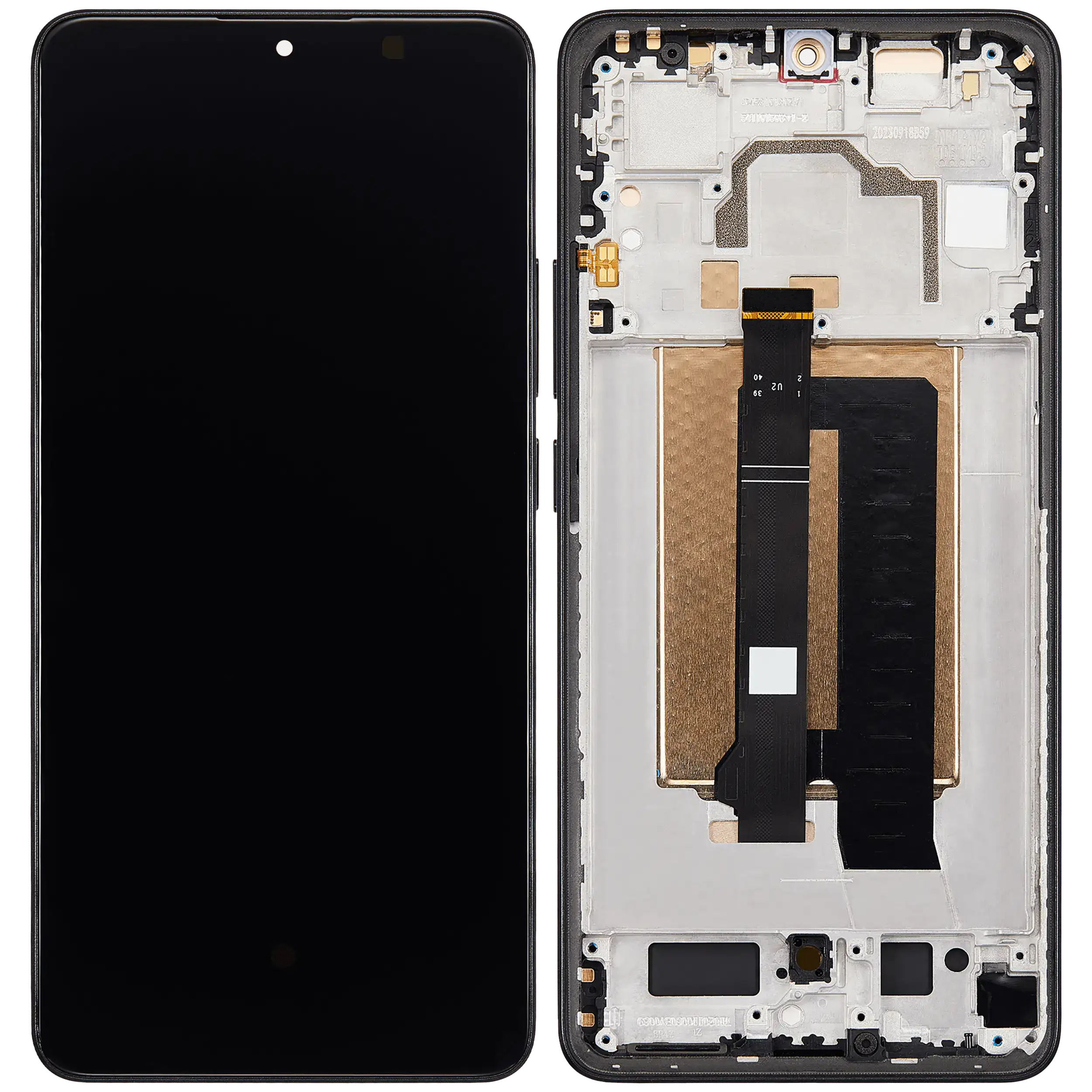 OLED Display mit Rahmen für Xiaomi Poco X6 Pro / Redmi K70E (professionell aufgearbeitet) (Black (Schwarz)) – Bild 2