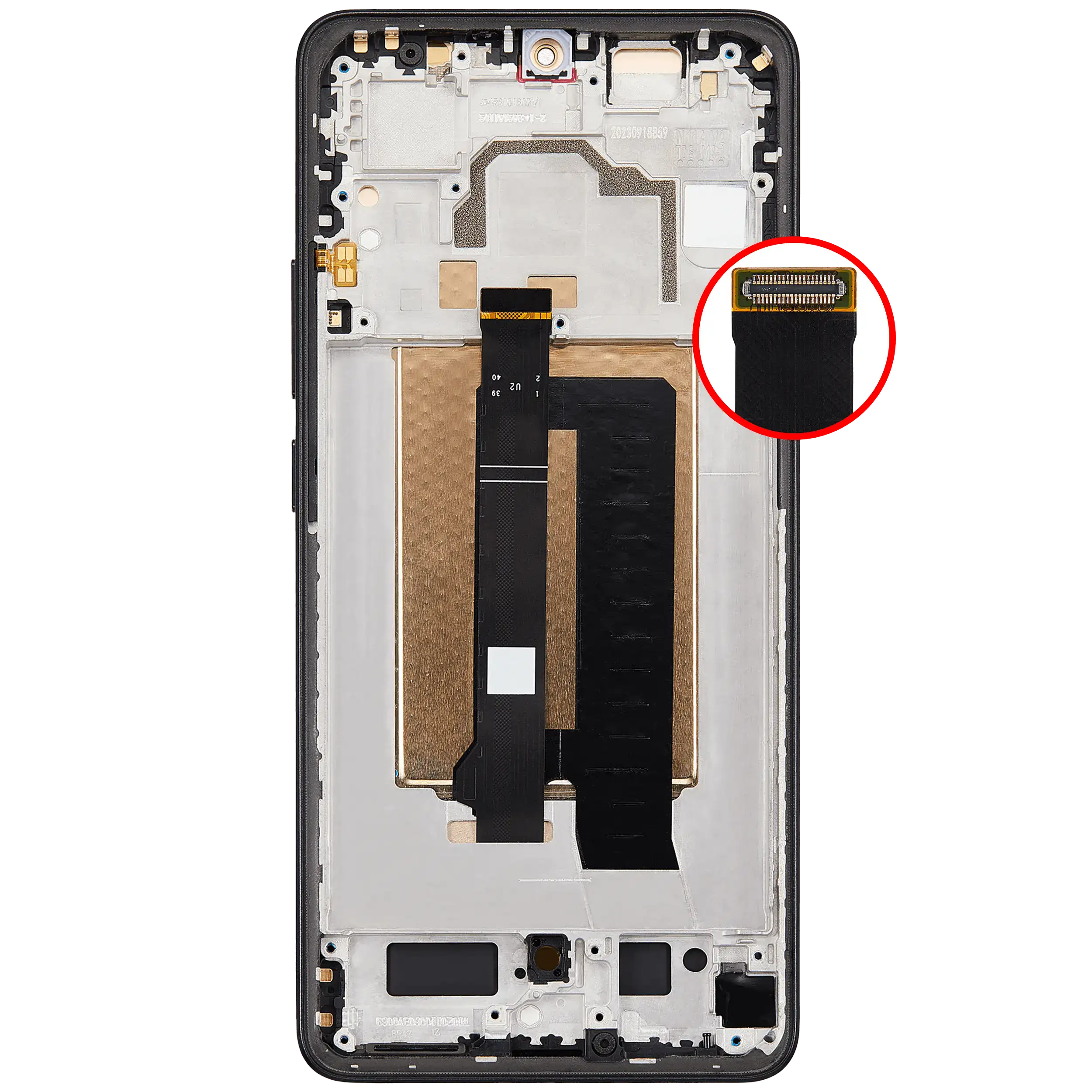 OLED Display mit Rahmen für Xiaomi Poco X6 Pro / Redmi K70E (professionell aufgearbeitet) (Black (Schwarz)) – Bild 4