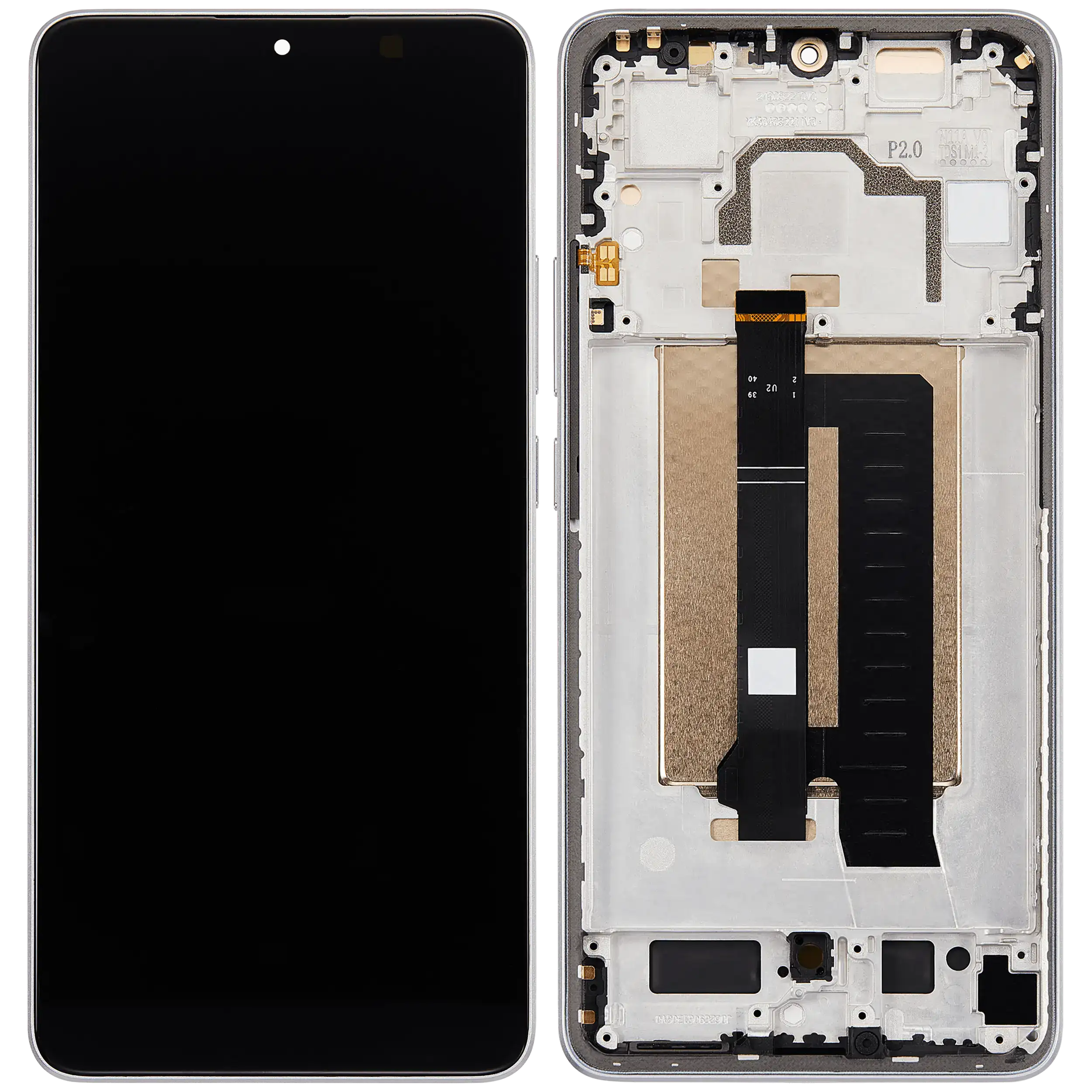 OLED Display mit Rahmen für Xiaomi Poco X6 Pro / Redmi K70E (professionell aufgearbeitet) (Grey (Grau)) – Bild 2