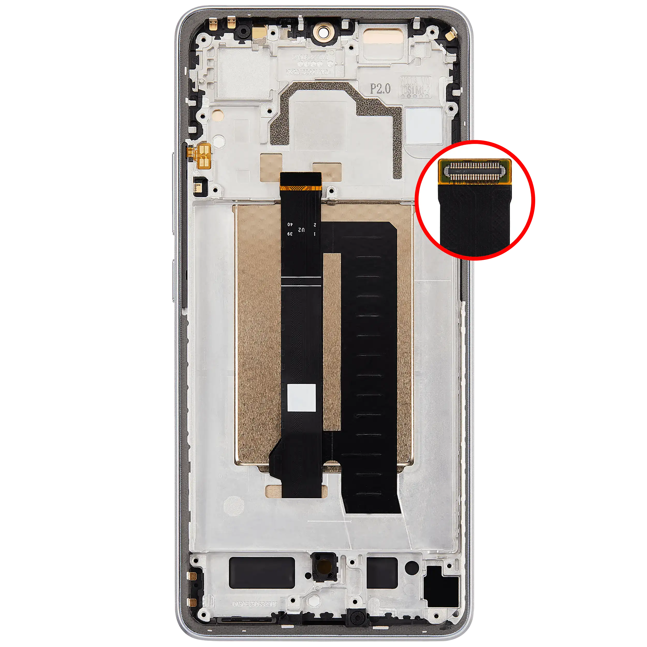 OLED Display mit Rahmen für Xiaomi Poco X6 Pro / Redmi K70E (professionell aufgearbeitet) (Grey (Grau)) – Bild 4